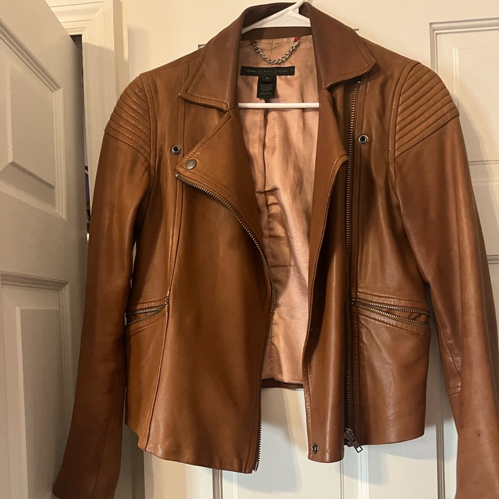 Brown leather Marc Jacobs jacket